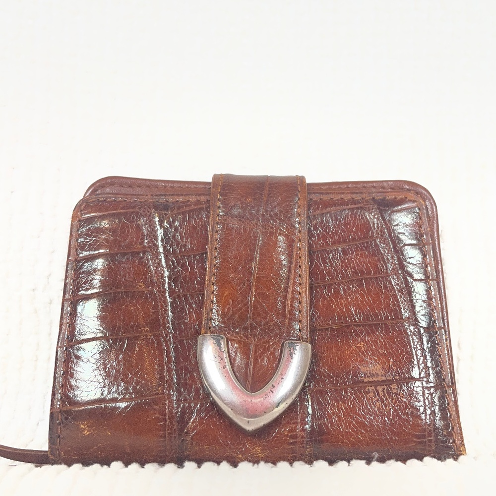 Fossil Small Card/ID Holder, Vintage Croc-Embossed Leather